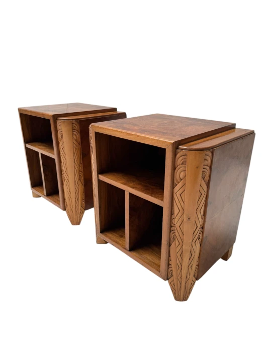 Two Art Deco Cabinets or Bed Side Tables, 1930s